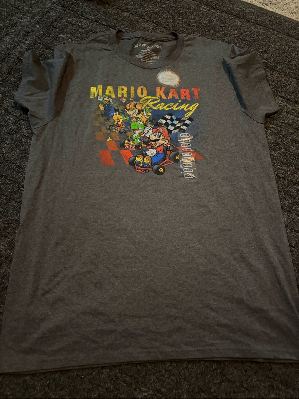 Hot topic Mario kart racing shirt.